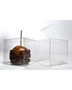 Candy apple box with hole in lid of box